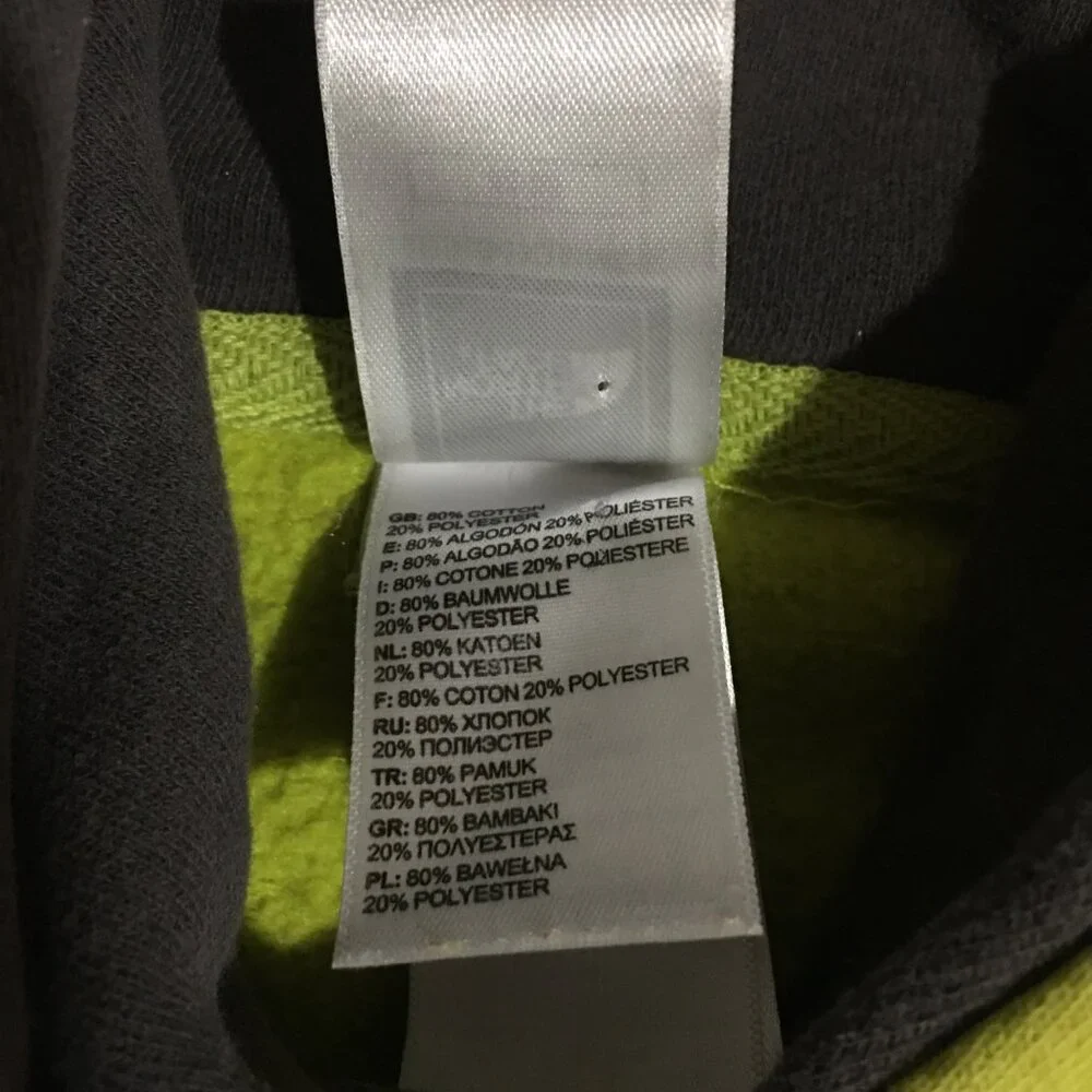 The North Face Hoodie Sweatshirt Mens Medium Green Logo Graphic